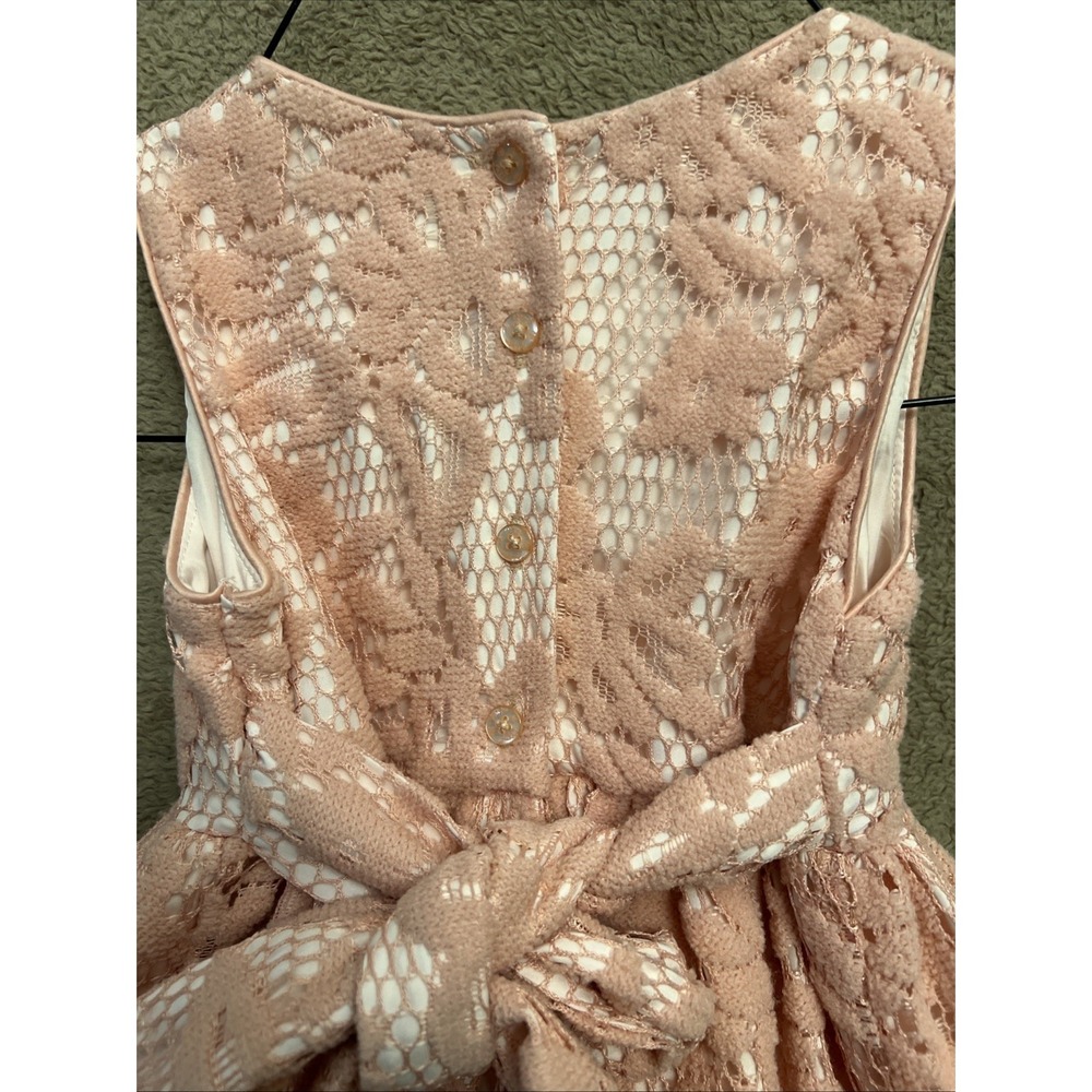 Pippa & Julie Toddler Fancy Peach Pink Lace Dress Tulle Underskirt 3T Princess - Picture 4 of 9